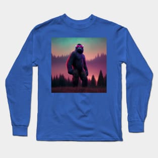 Dope Sasquatch in Nature Long Sleeve T-Shirt